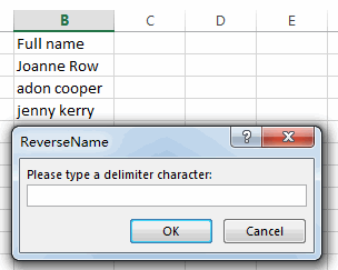How to Reverse First Name and Last Name