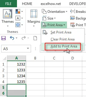 How to Set Same Print Area to Multiple worksheets