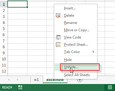 unhide all worksheet4