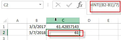 calculate days weeks months between two dates2