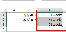 calculate days weeks months between two dates5