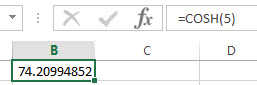 excel cosh example1