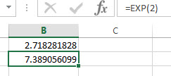 Excel EXP Function