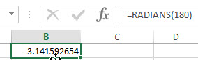 excel radians examples1