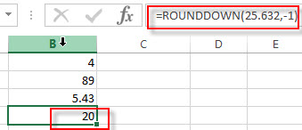 Excel ROUNDDOWN Function