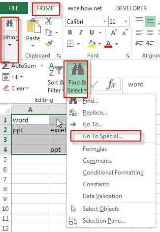 fill blank cells with specific value2