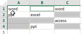 fill blank cells with specific value4