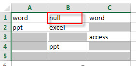 fill blank cells with specific value5