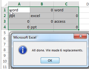 fill blank cells with specific value8