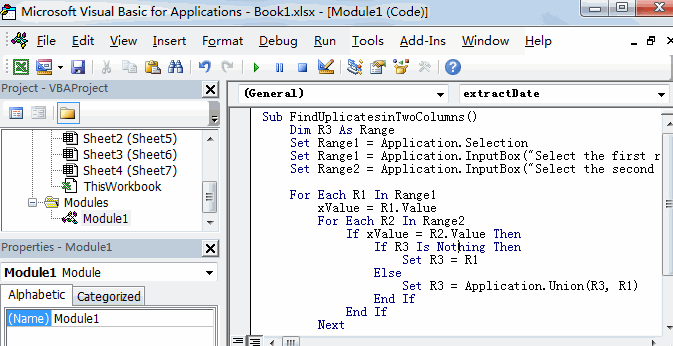 find duplicate cells in two columns111