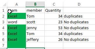 Highlight duplicate values