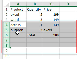 insert multiple rows or columns 1