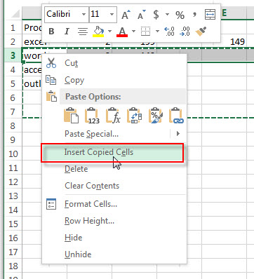 insert multiple rows or columns8