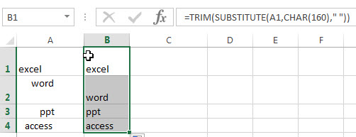 remove leading and trailing spaces2