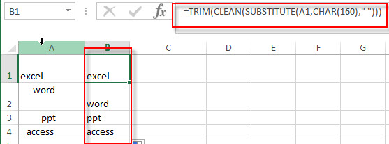 remove leading and trailing spaces3