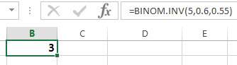 Excel BINOM.INV function
