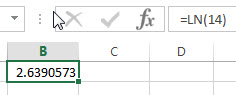 excel ln examples1