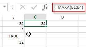 Excel MAXA Function
