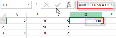 excel mdeterm examples1