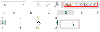 excel mdeterm examples2