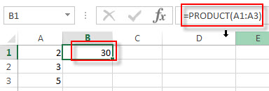 excel product example1