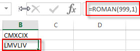 excel roman examples2