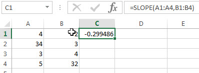 excel slope examples2