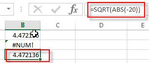 excel sqrt examples3