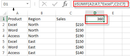 excel sumif examples1