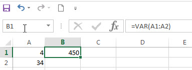 excel var examples1