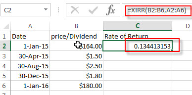 calculate stock return11