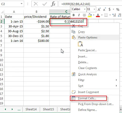 calculate stock return2