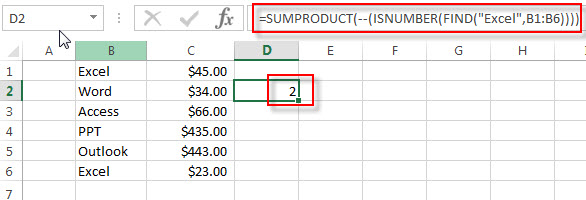 count cells that contain certain text4