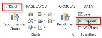 excel column sparkline2