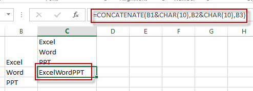 concatenate columns with line break2