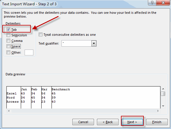 convert word to excel6