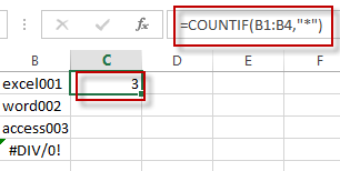 count cells contains text1