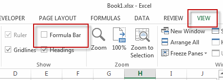 show or hide formula bar2