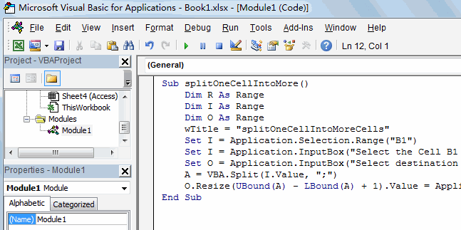 split one cell into multiple cells9