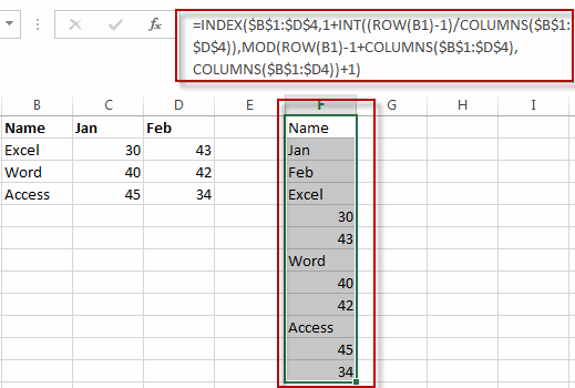 transpose multiple columns1