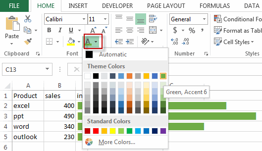 Excel Bar Chart In Cell