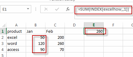 sum specific row in named range3