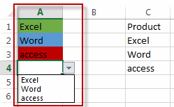 color coded drop down list8