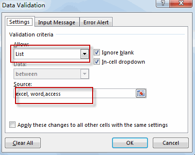 create data validation list with case sensitive2