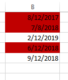 higlight rows if date passed5