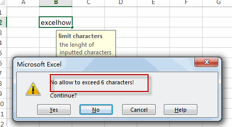 limit characters lenght7