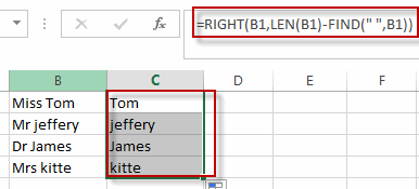 removing salutation from name1