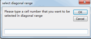 select diagnoal range 111