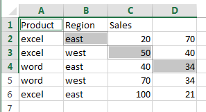 selecting diagonal range3