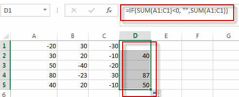 show only positve values1